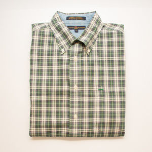 Tommy Hilfiger Green Plaid Long Sleeve Button Down